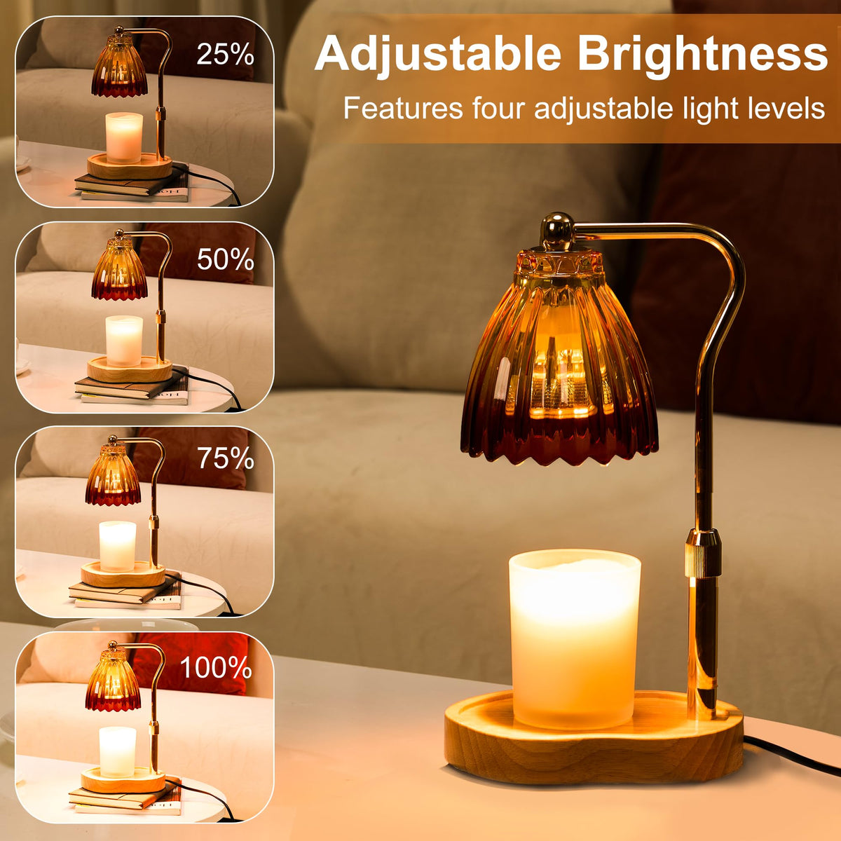 Candle Warmer Lamp with Timer Dimmable J4444