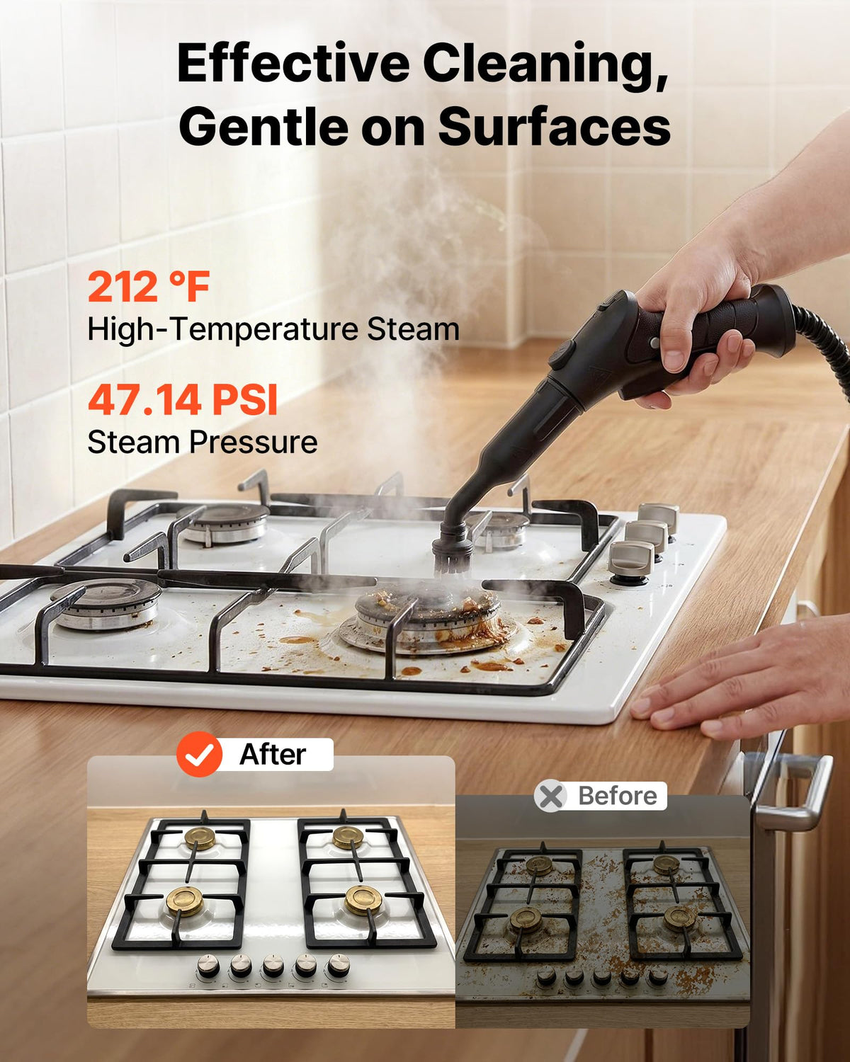 Portable Canister Steam Cleaner with 20 Accessories F782081