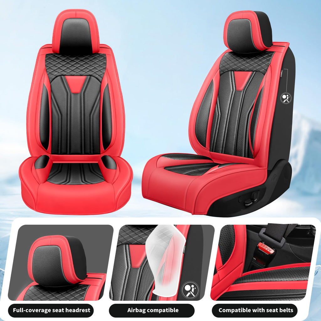 Red & Black Car Seat Covers C51851