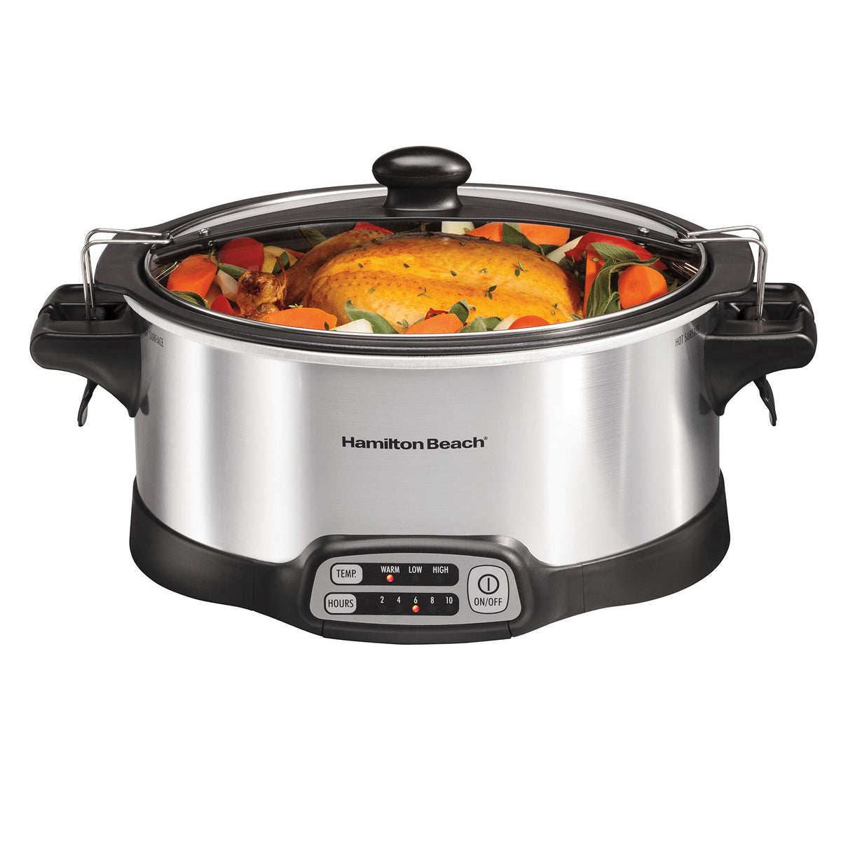 Programmable 6 Quart Slow Cooker with Travel Lid Lock H378658