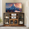 Corner Farmhouse TV Stand with Storage Cabinets Q18829
