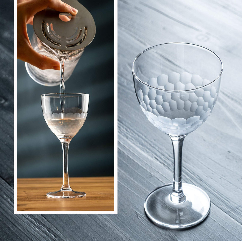 5oz Honeycomb Cocktail Glasses, Pack of 2 M559