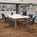 Black Stacking Chairs Set of 5 W369521