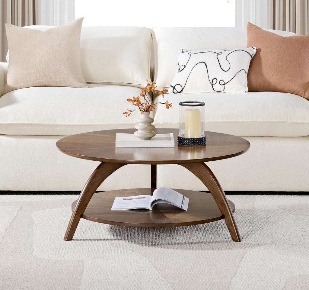 Round Wood Coffee Table Q49130