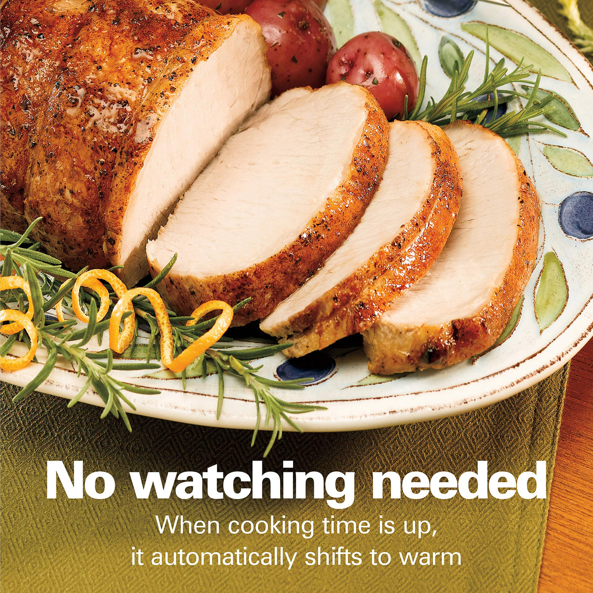 Programmable 6 Quart Slow Cooker with Travel Lid Lock H378658